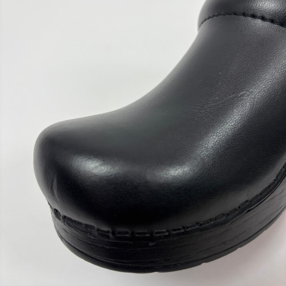 Dansko Professional Clogs 37 / 6.5 - 7 Cabrio Black Leather Slip On Shoes Nurse - Picture 10 of 12